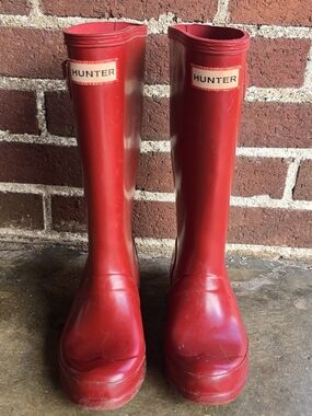 Hunter Kid's Red Classic Tall Rain Boots